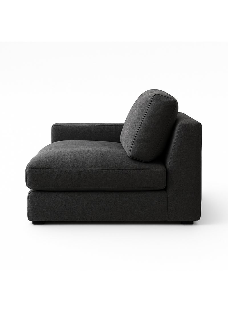 KUSTOMDECO Luxury Modular L-Shape Sectional Sofa | Plain Fabric Corner Sofa |Customizable Sectional Sofa  Oversized Modern with Left or Right Facing for Living Room Furniture (Dark grey) - Image 3