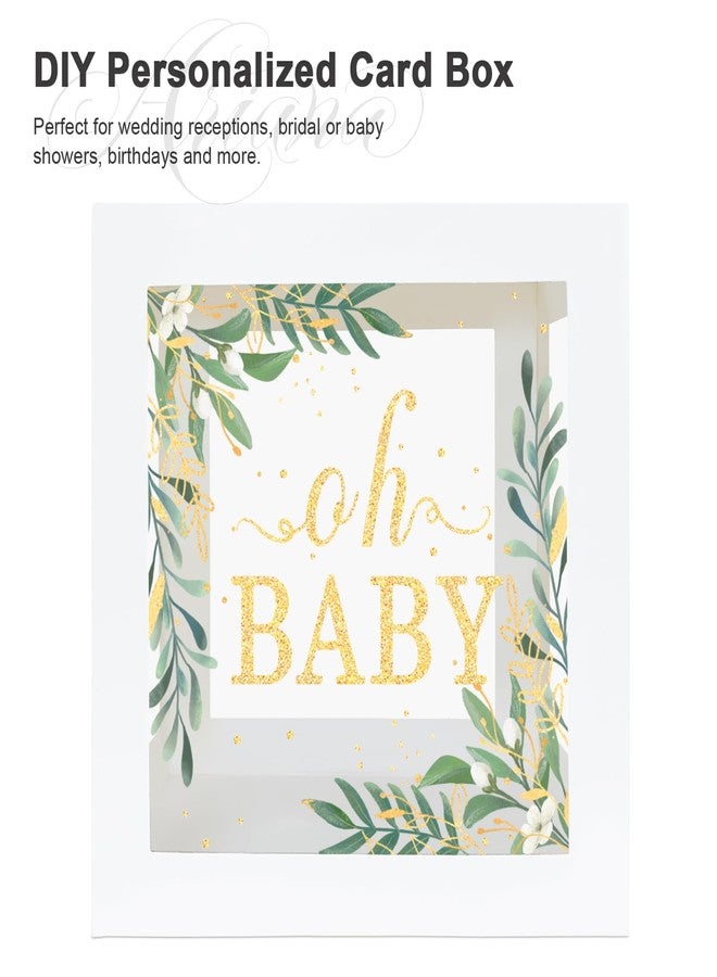 QIKSION Baby Shower Card Box for Reception, Clear with White Border Gift Card Box for Baby Showers, Wishing Well Party, Birthday, Gender Reveal - Image 4