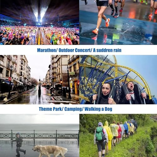 Pivalo EVA Poncho Raincoat Transparent Hooded Water Resistant Rain Jacket with Sleeves for Women Men Camping Rainy Season Travel - Sky - Image 5
