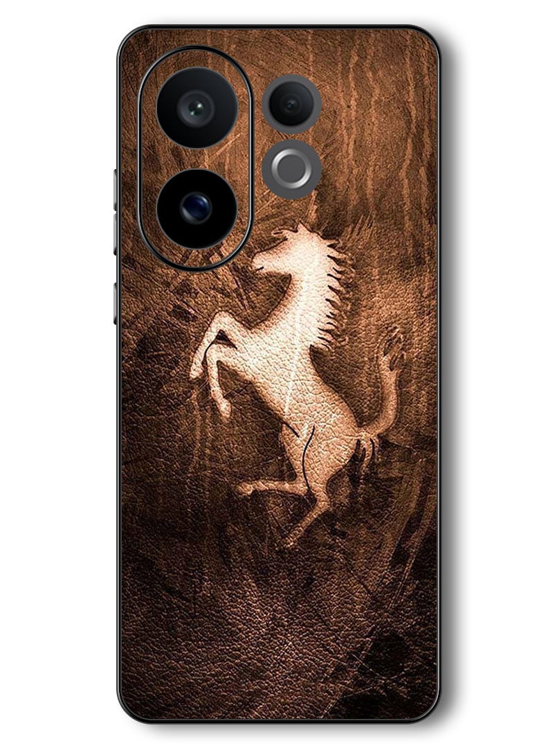 Theodor Case Compatible with Vivo V60 6.77 Inch Protection Shockproof Bumper Cover Leather Horse - Image 1