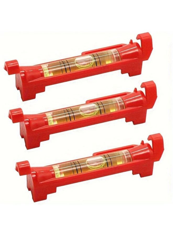 3pcs Red Hanging Bubble Line Level Tool Horizontal Rope Spirit Levels for Construction - Image 1