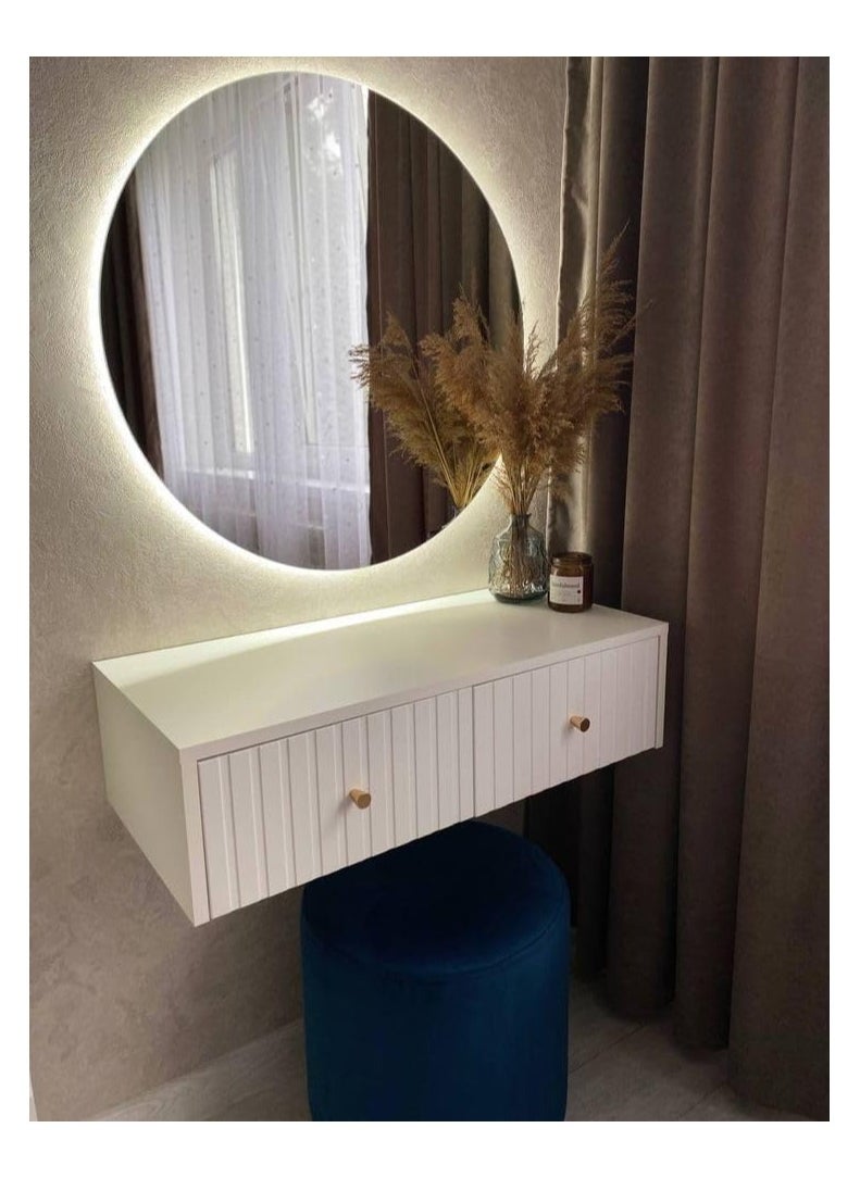 Generic White Led Wall Mirrors 70X70X3Cm  White  - Image 3