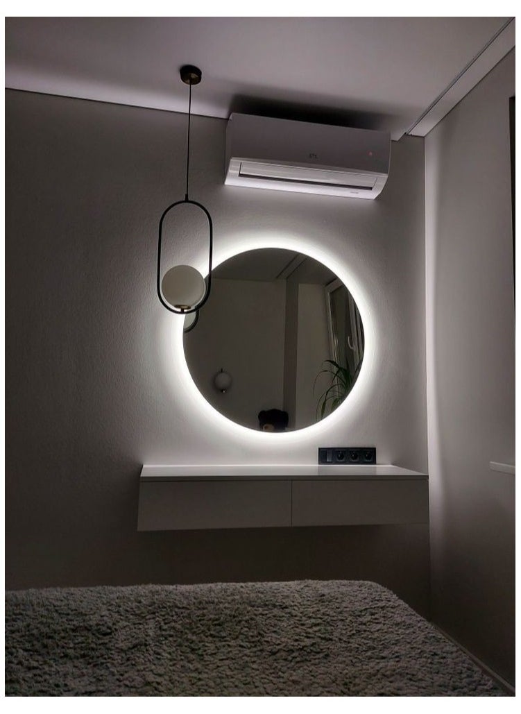 Generic White Led Wall Mirrors 70X70X3Cm  White  - Image 5