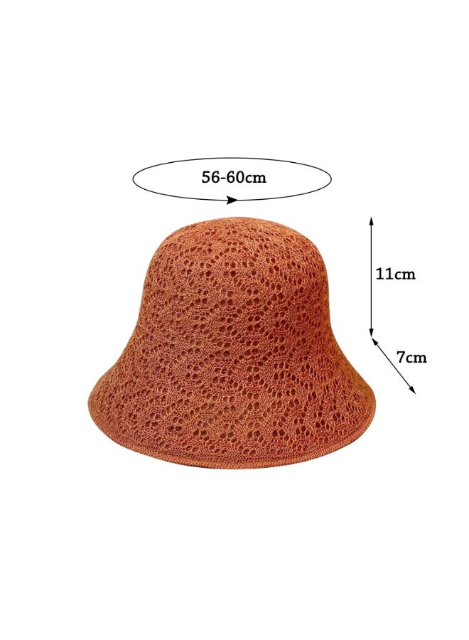 Double layered fisherman hat, versatile summer  hat, breathable sun protection and sunshade hat for women to wear when going out with a sun hat（Red） - Image 4
