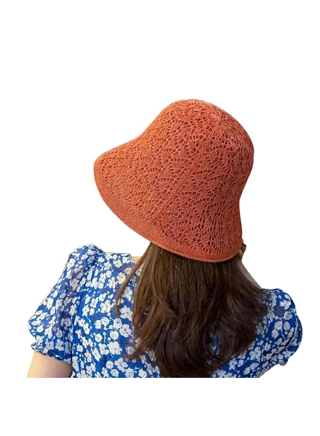 Double layered fisherman hat, versatile summer  hat, breathable sun protection and sunshade hat for women to wear when going out with a sun hat（Red） - Image 5