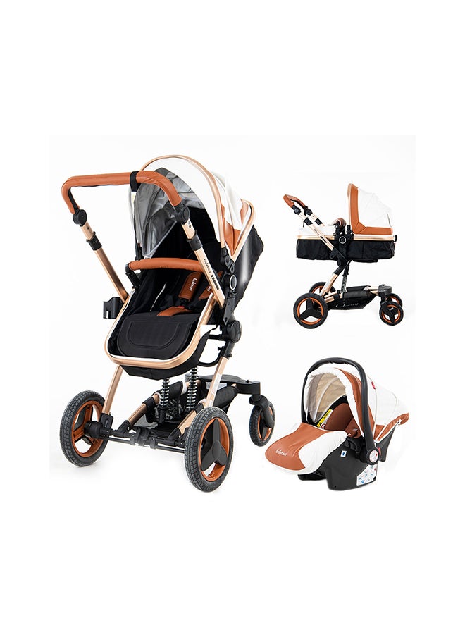 belecoo 8 White & Beige - 4 In 1 Luxury Travel System  - Image 1