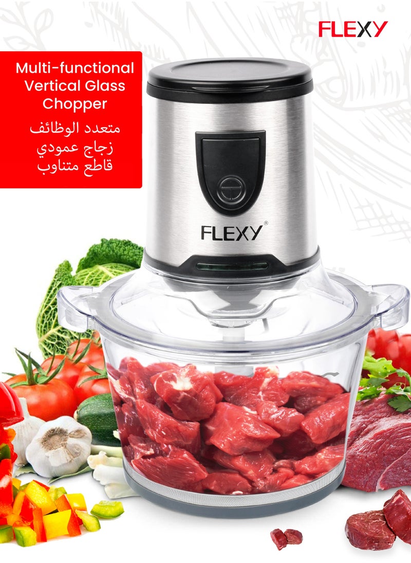 Flexy - Flexy Food Processor Electric Chopper Mincer And Blender For Meat And Veggies With Garlic Peeler - Image 1