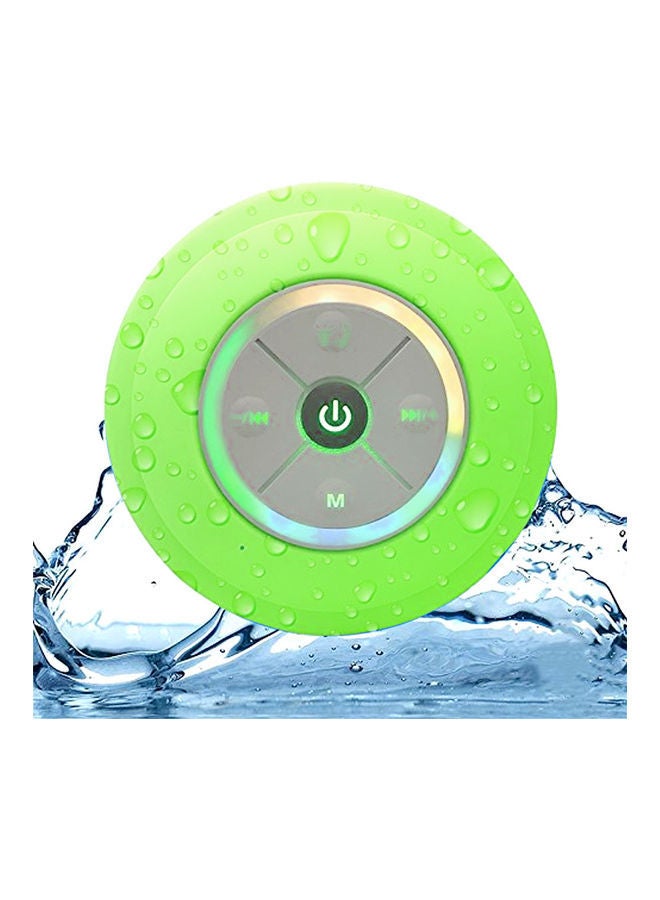 Loquat Wireless Portable Shower Speaker with LED Light Green