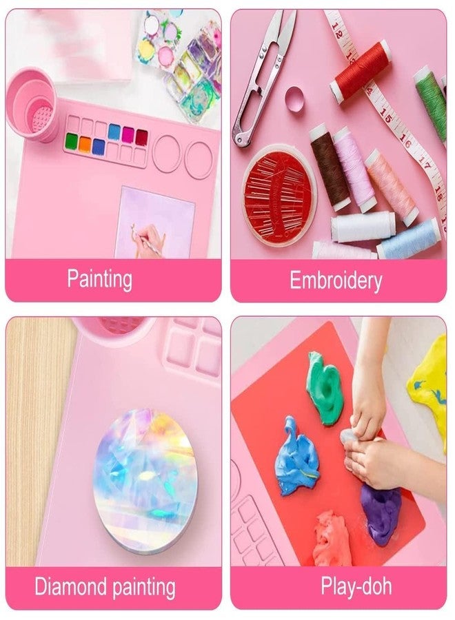 THECLOUDMALL® Silicone Craft Mat 38 x 48 || Silicone Painting Mat Non Stick Silicone Sheet || Multipurpose Washable Craft Mat with Cleaning Cup || Silicone Craft Mat - Image 4