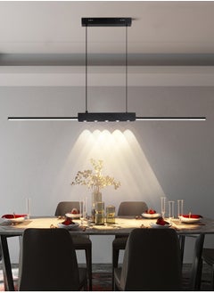 LOOPITYS Modern linear pendant light, creative long point pendant light, hanging pendant light, 3000k-6000k temperature adjustable island light, suitable for restaurants, kitchens, living rooms, bedrooms, etc.  - Image 1