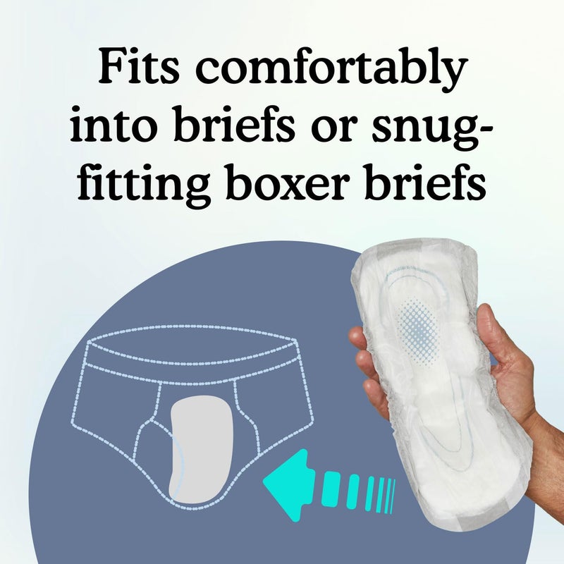 Because Premium Guards for Men - 20 Count Pack of Discreet, Individually Wrapped Bladder Protectors - Complete Absorbency, Fast-Locking, Odor Control - Comfort Fit, 2 Cups of Absorbency - Image 4