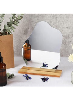 Garlo Acrylic makeup mirror, suitable for office desks with brackets, desk decoration, frameless tabletop, suitable for room decoration in bedrooms and living rooms  - Image 1