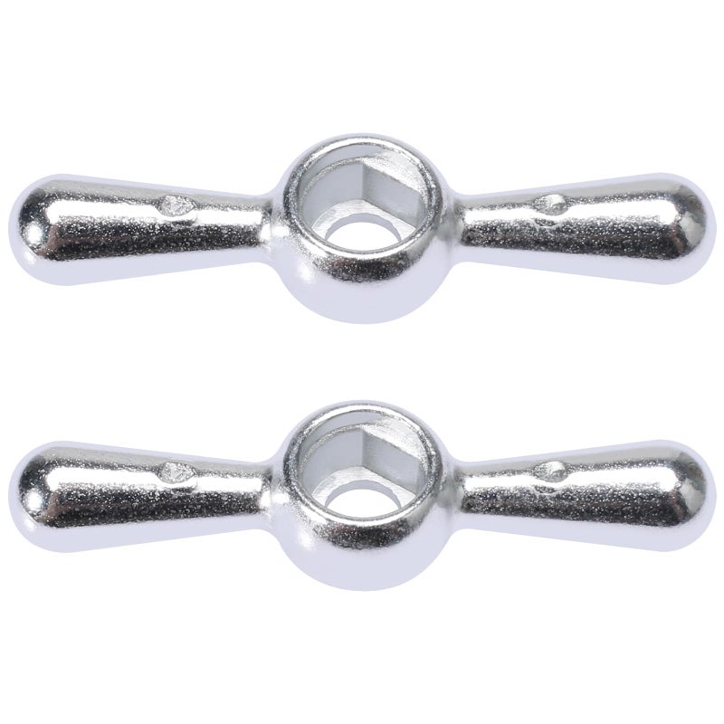VIDABTE PP20617 Replacement Tee Handle with Square Broach in Chrome Outdoor Faucet Water Spigot Handle Metal Outside Faucet Hose Bibb THandles Square Broach 2 pcs