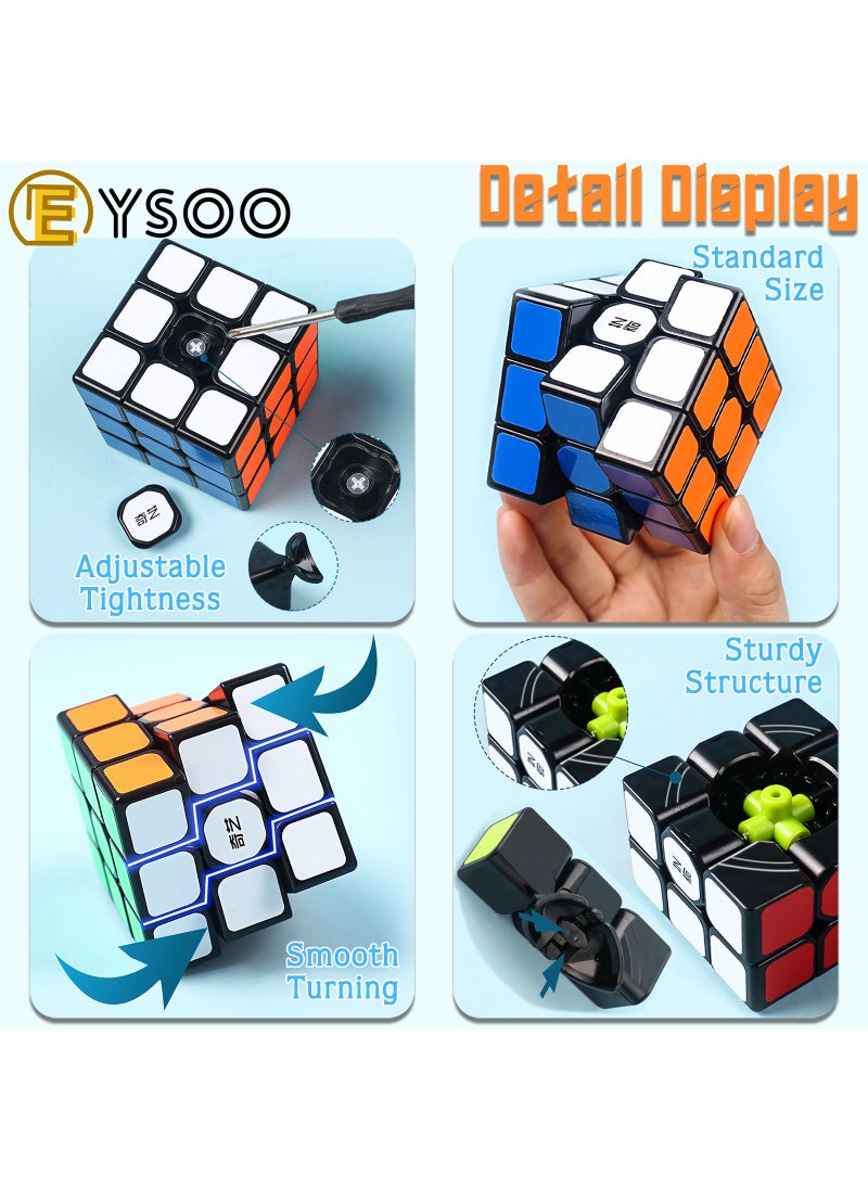 EYSOO EYSOO Speed Cubes Set 8 Pack Rubiks Cube 2x2 3x3 Magic Cubes Smooth Turning Speed Cubes Pyramid Megaminx Cube Magic Cube Toys Brain Teaser Puzzle with Gift Box  - Image 5