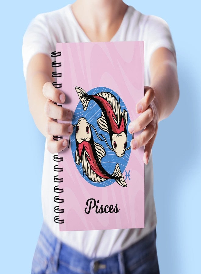 Plan To Gift Pisces Spiral Wiro Unruled Blank Pages Notebook Diary Journal Drawing Book Size-A5(6X9 Inches) (Pisces) - Image 3