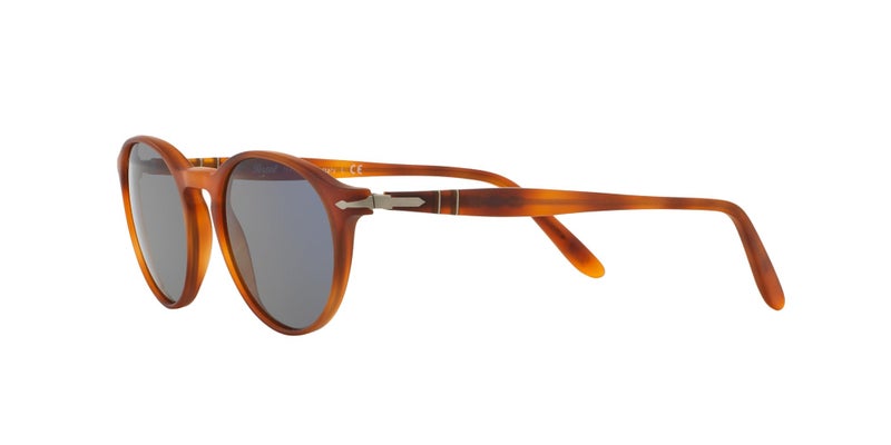 Persol Unisex PO3092SM Round Sunglasses, Terra Di Siena/Light Blue, 50 mm - Image 3