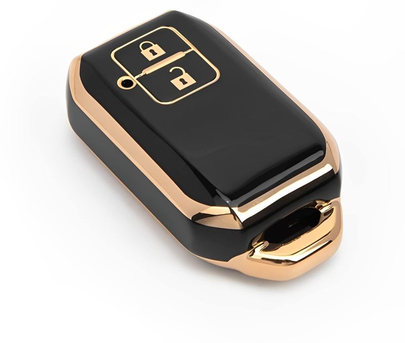 Guance 3D (Black) TPU Key Shell Key Cover for Baleno, Grand Vitara, XL6, Swift, Brezza, Celerio, Ignis, Ertiga, Dzire, Fronx, Urban Cruiser, Glanza, Hyryder (Black,1 Pcs) Car Key Cover - Image 1