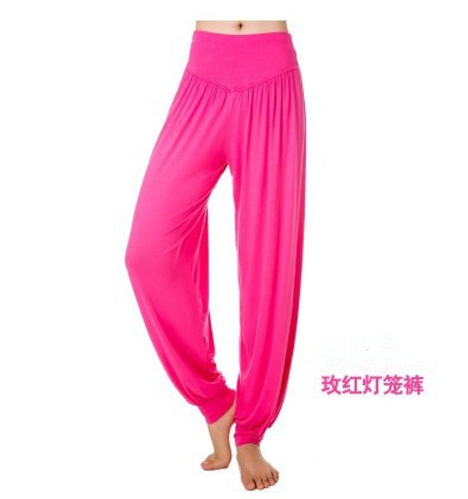Qi Ta Women's Modal Yoga Pants Loose Dance Pants Bloomers Casual Long Pants Breathable - Image 1