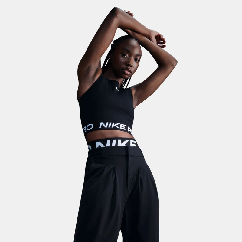 Nike Black Women's Pro Dri-FIT Crop Top for Women | Best Price UAE