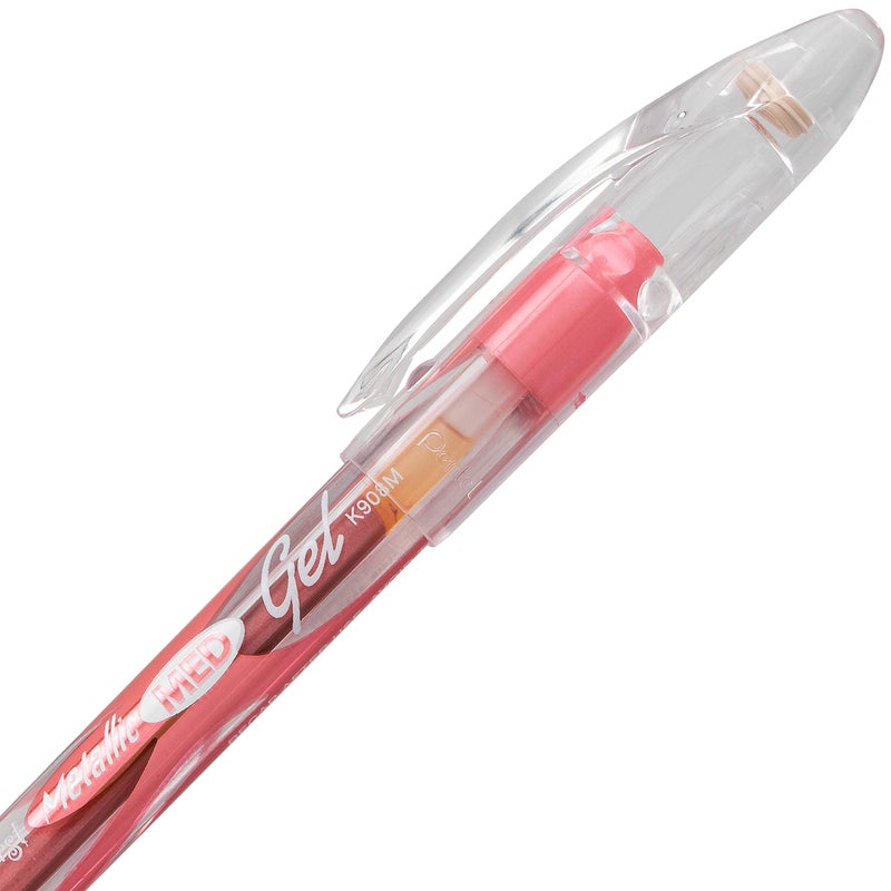 Pentel Arts Sunburst Metallic Gel Pen, Medium Line, Permanent, 5 Pack, Assorted Ink (K908MBP5) - Image 4