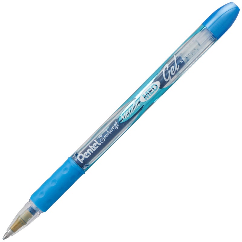 Pentel Arts Sunburst Metallic Gel Pen, Medium Line, Permanent, 5 Pack, Assorted Ink (K908MBP5) - Image 3