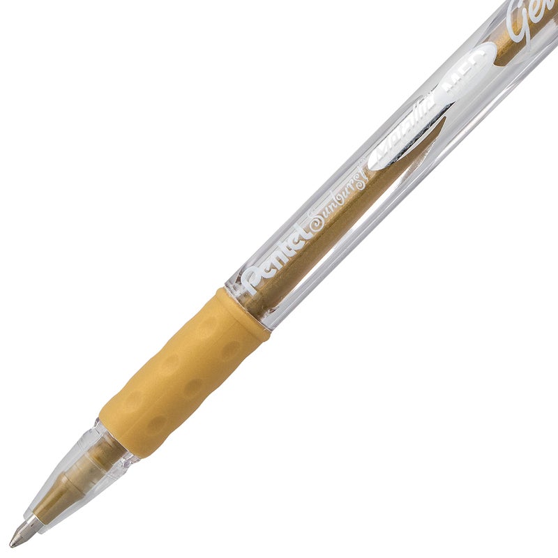 Pentel Arts Sunburst Metallic Gel Pen, Medium Line, Permanent, 5 Pack, Assorted Ink (K908MBP5) - Image 5