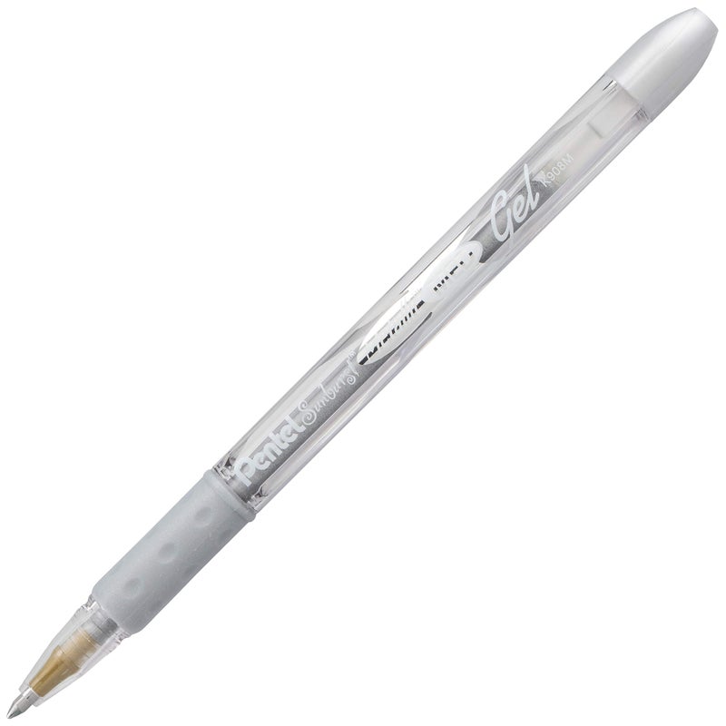 Pentel Arts Sunburst Metallic Gel Pen, Medium Line, Permanent, 5 Pack, Assorted Ink (K908MBP5) - Image 2