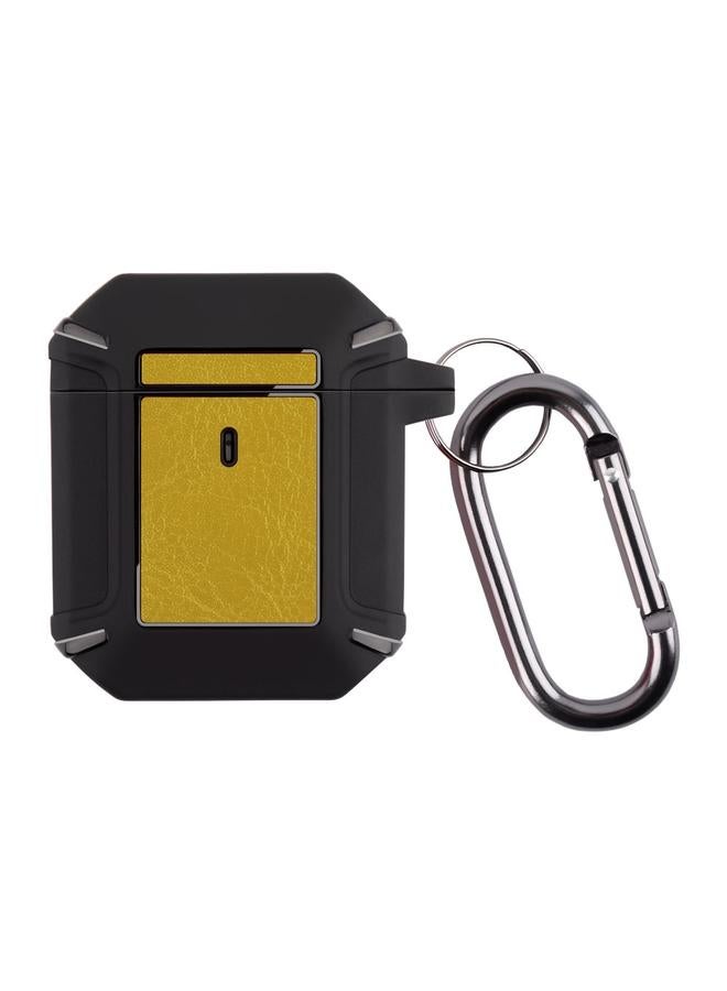 The Bros Leather Texture Armor Earphone Protective Case For AirPods 2 / 1