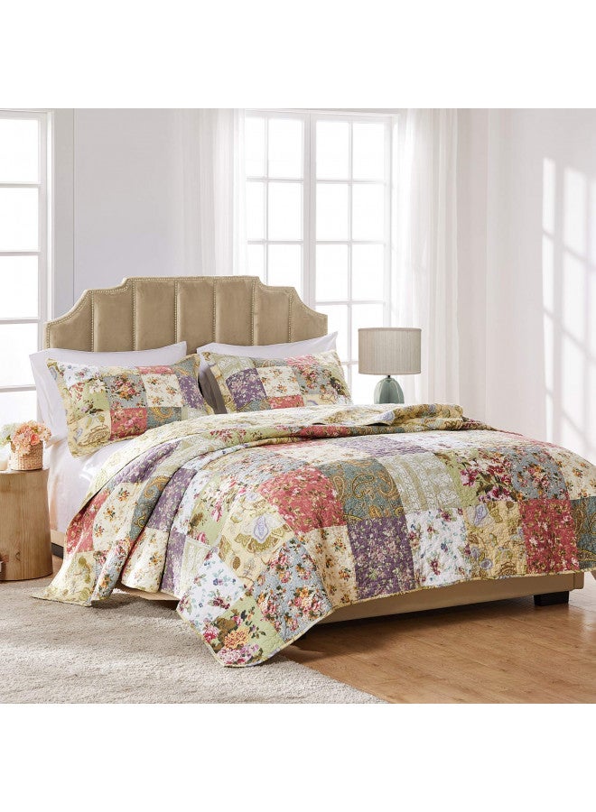 Greenland Home Greenland Home Blooming Prairie Quilt Set, 2-Piece Twin/XL, Multicolor/Assorted - Image 1