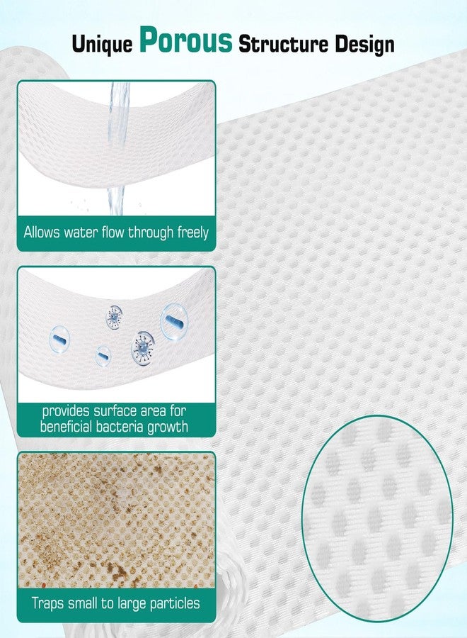 hygger Porous Fish Tank Filter Pad Aquarium Filter Floss 20"x 20" Ultra Thin Bio Filter Media for Sump Pond Canister Freshwater & Saltwater (Reusable, Easy to Cut & Clean) - Image 2