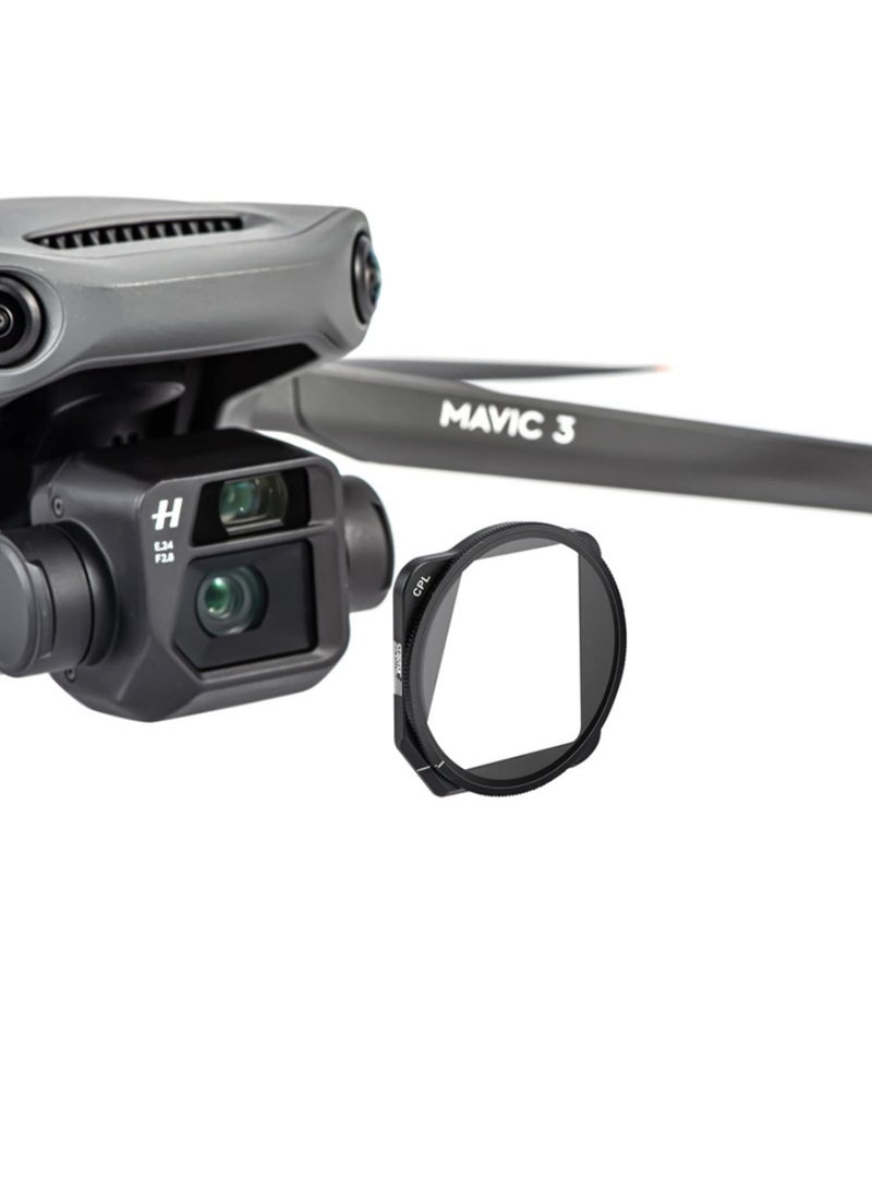 مرشح واحد متوافق مع عدسة DJI Mavic 3، مرشح CPL احترافي متدرج، إكسسوارات لطائرة DJI Mavic 3. - Image 5