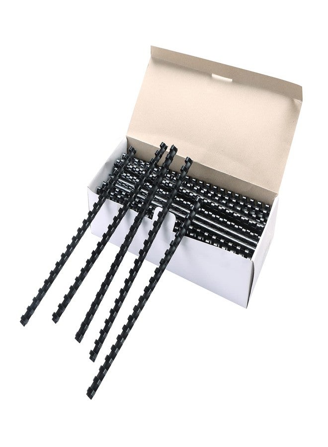 MYFULLY 100 Pack 21 Ring Plastic Comb Binding Spines | 1/2 Inch Diameter, 65 Sheet Capacity, A4, Black Binding Comb (1/2" (65 Sheet Capacity)) - Image 1