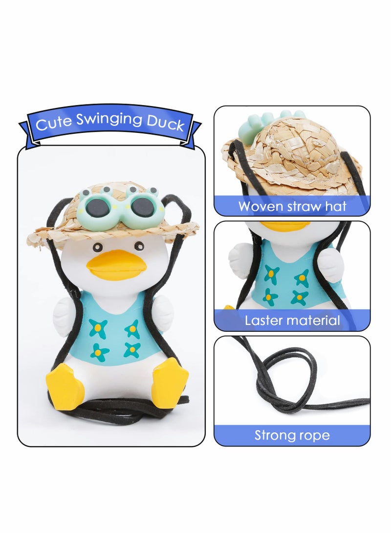 Excefore Cute Swing Duck Car Pendant Interior Rearview Mirrors Charms Ornament Room Decor for Home Indoor - Image 4