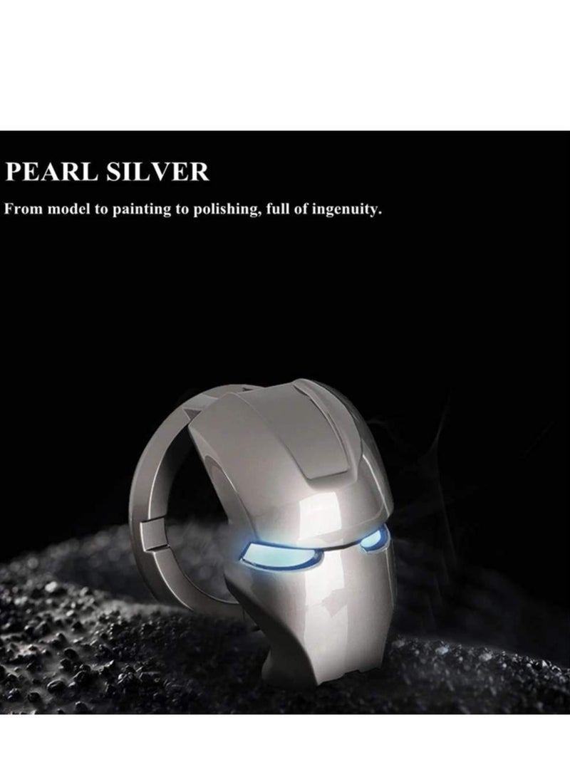 KASTWAVE غطاء حماية لزر بدء/إيقاف تشغيل محرك السيارة من DELFINO قطعة واحدة، غطاء حماية لزر بدء/إيقاف تشغيل محرك السيارة، غطاء دائري لمفتاح بدء/إيقاف التشغيل، ملحق داخلي للسيارة ثلاثي الأبعاد على شكل رجل حديدي - Image 1