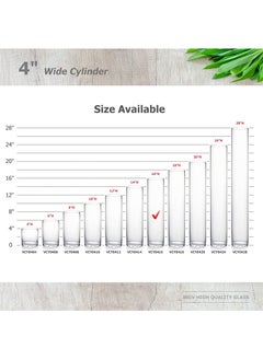 ماركة غير محددة مزهرية بتصميم اسطواني الشكل مقاس 4 انش عرض × 16 انش ارتفاع حاوية زهور مزهرية حامل شموع زجاجي قطعة مركزية وعاء للنباتات لحفلات الزفاف ديكور للمنزل شفاف  - Image 3