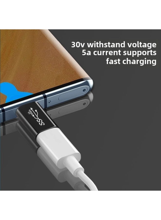 TypeC Adapter Typec Male-to-female Mobile Phone OTG Tablet PC Female-to-female Data Cable Extended 90 Degrees L-shaped-Color:Type—c Female To Type—c Male 【three-dimensional Bend】-2 Pieces - Image 3