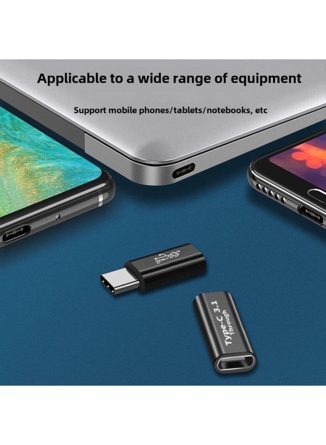 TypeC Adapter Typec Male-to-female Mobile Phone OTG Tablet PC Female-to-female Data Cable Extended 90 Degrees L-shaped-Color:Type—c Female To Type—c Male 【three-dimensional Bend】-2 Pieces - Image 5