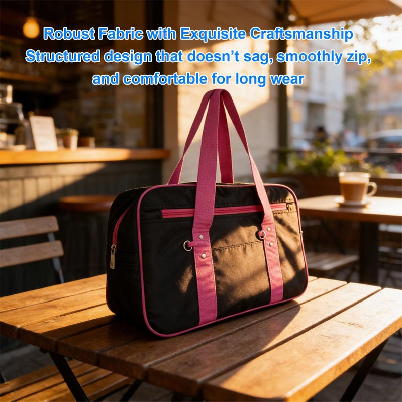 Yosoo Japanese School Uniform Messenger Bag Jk Style Satchel For School Commuting Oxford Fabric Black - Image 5