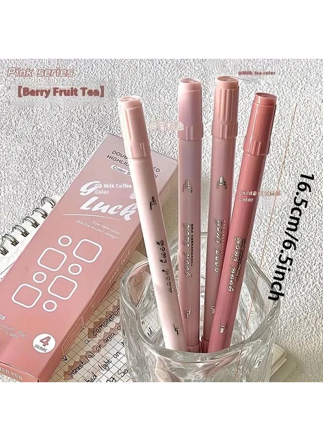 Green Water Based Dual Tip Highlighter Set Non Toxic Soft Pastel Colors For Art Crafts - Image 2
