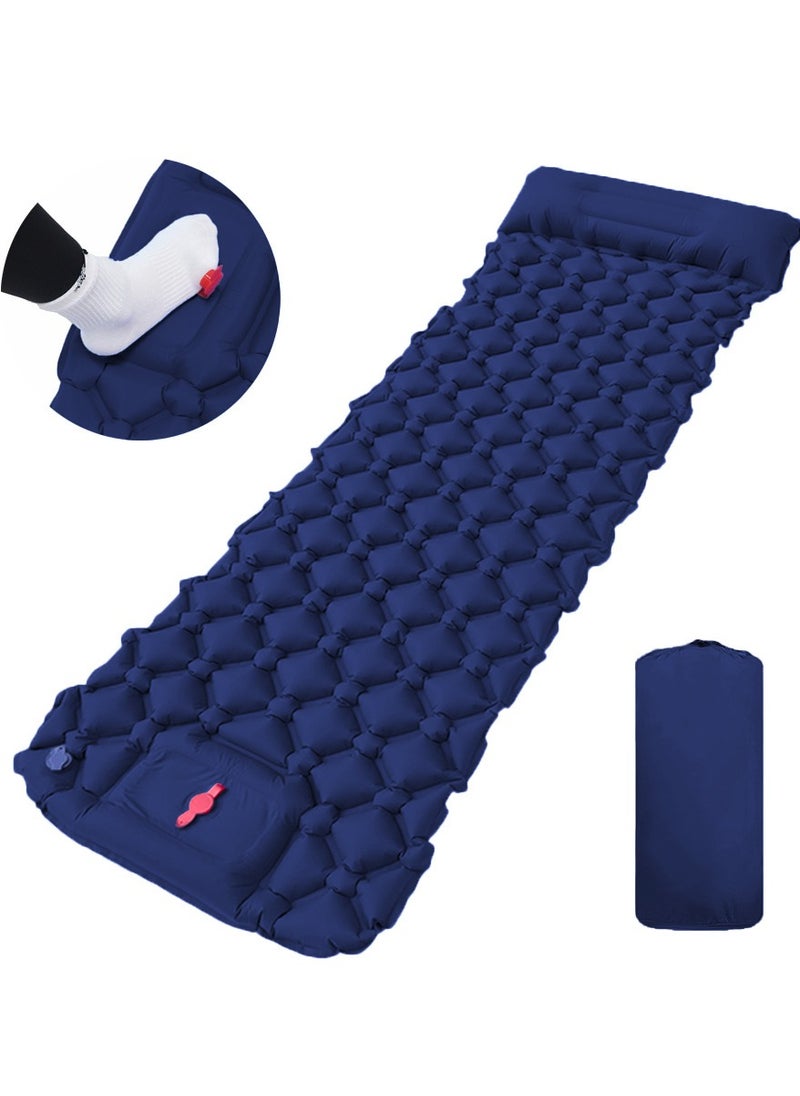 XiuWoo Ultralight Inflatable Sleeping Mat, Foldable Camping Sleeping Pad, Outdoor Waterproof Camping Air Mattress with Pillow, Pump, Storage Bag for Camping, Backpacking, Hiking, Tent Traveling  - Image 1