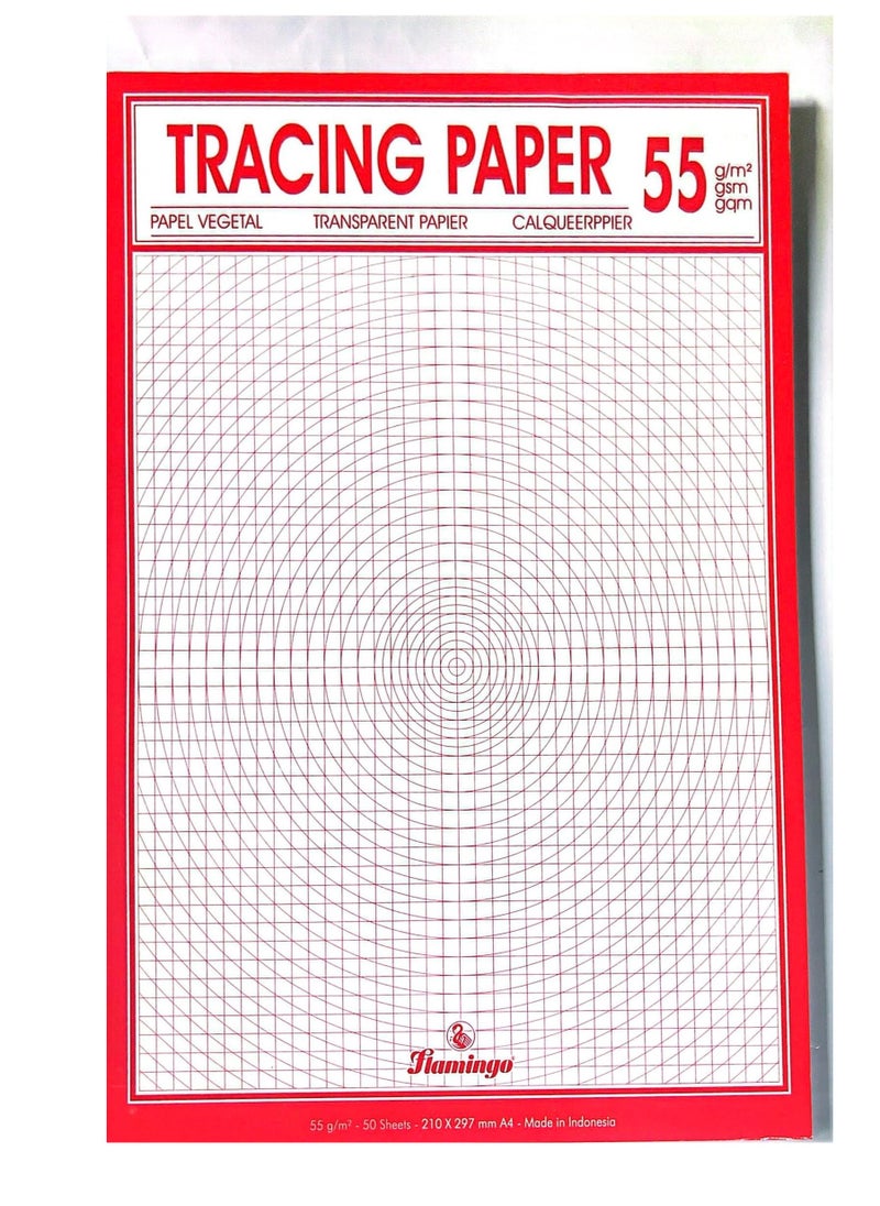 A4 Size Tracing Paper 55gsm Thickness 50 Sheets