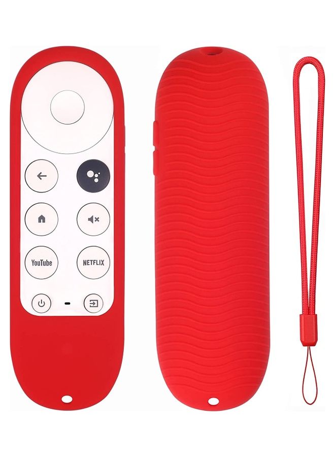 NIBEMINENT Shockproof Protective Case For Google TV Remote Red  - Image 1