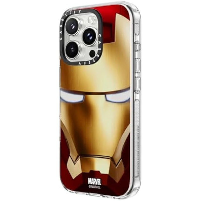 Casetify Clear iPhone 16 Pro Case 【Iron Man Co-Lab/Not Yellowing / 6.6ft Drop Protection/Compatible with Magsafe】 - Iron Man Hero Mask - Clear - Image 5