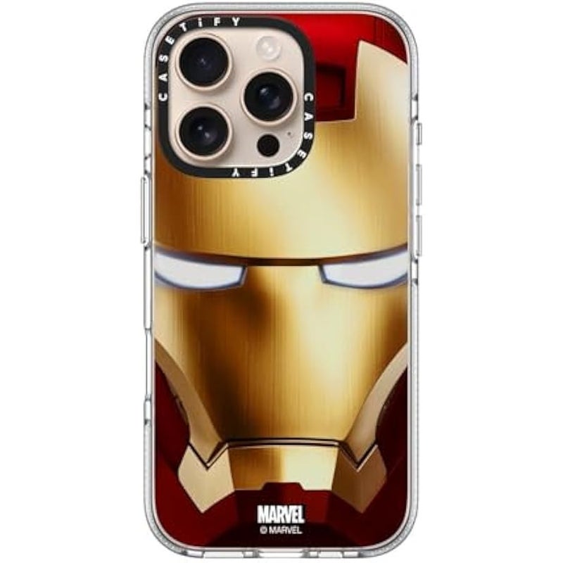 Casetify Clear iPhone 16 Pro Case 【Iron Man Co-Lab/Not Yellowing / 6.6ft Drop Protection/Compatible with Magsafe】 - Iron Man Hero Mask - Clear - Image 4