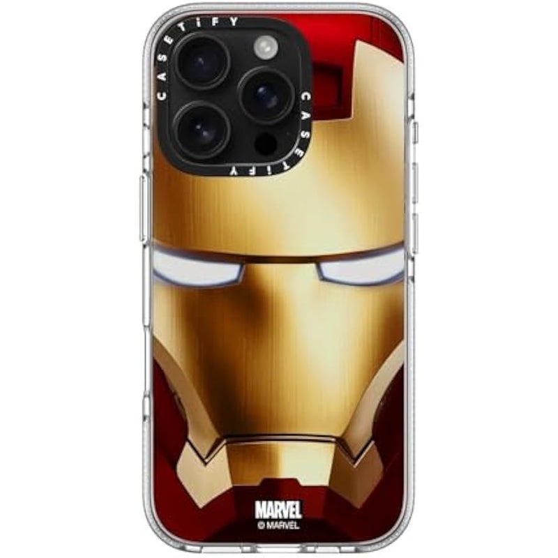 Casetify Clear iPhone 16 Pro Case 【Iron Man Co-Lab/Not Yellowing / 6.6ft Drop Protection/Compatible with Magsafe】 - Iron Man Hero Mask - Clear - Image 2