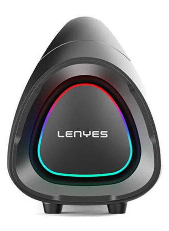 Lenyes S873 400W Portable Bluetooth Party Speaker with 2 Wireless Microphones, RGB Lights - Image 3