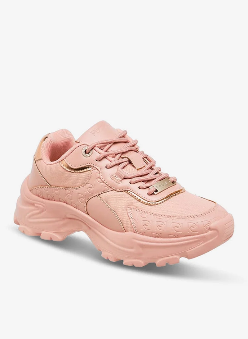 بابريكا أحذية رياضية بنقش شعار مع إغلاق برباط