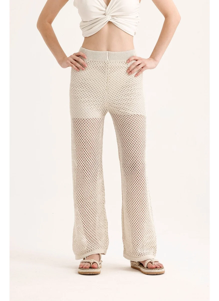 Cloudy Kids Women's Openwork Knitted Trousers