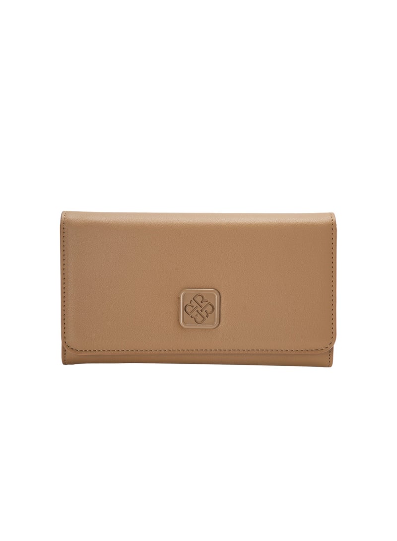 Bata Textured Tri-Fold Wallet Beige - Image 1