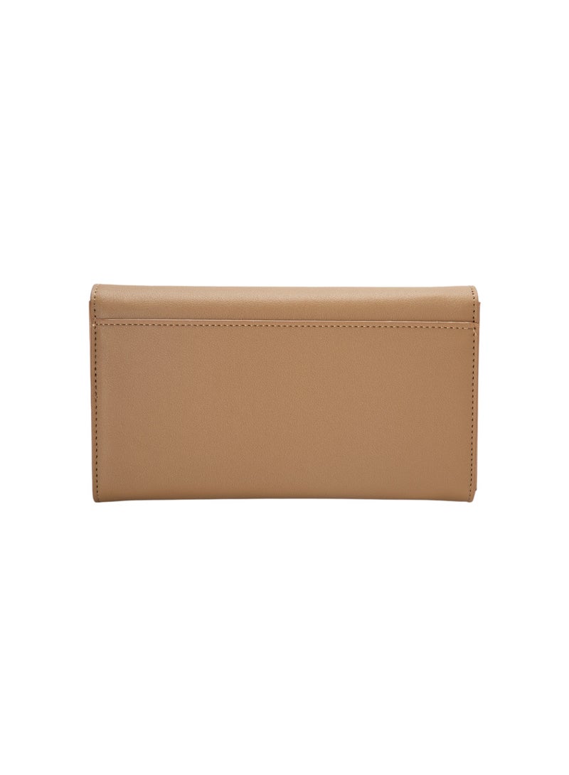 Bata Textured Tri-Fold Wallet Beige - Image 2